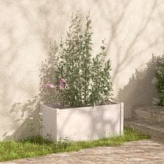 Greatstore Zahradní truhlík bílý 100 x 50 x 50 cm masivní borovice