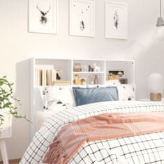 Greatstore Čelo postele s úložným prostorem bílé 120 x 19 x 103,5 cm