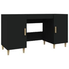 shumee Psací stůl černý 140 x 50 x 75 cm kompozitní dřevo
