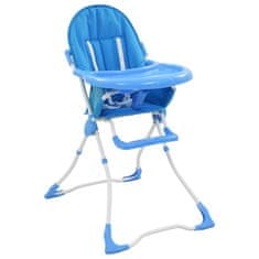Greatstore Dětská jídelní židlička modro-bílá
