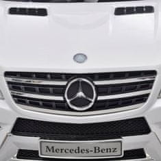 Greatstore Elektrické dětské auto Mercedes Benz ML350 bílé 6 V, dálkové ovládání