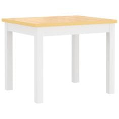 Petromila 3dílná sada dětského stolu a židlí bílá a béžová MDF