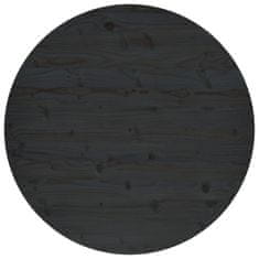 Vidaxl Stolní deska černá Ø 90 x 2,5 cm masivní borové dřevo