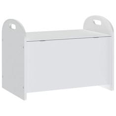 shumee Dětská úložná lavice bílá 62 x 40 x 46,5 cm MDF