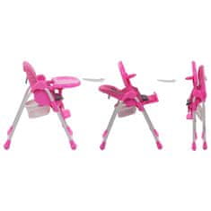 shumee Dětská jídelní židlička růžovo-šedá