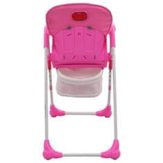Greatstore Dětská jídelní židlička růžovo-šedá