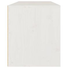 shumee Nástěnná skříňka bílá 80 x 30 x 35 cm masivní borové dřevo