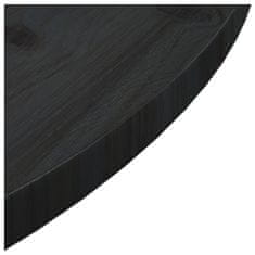 Vidaxl Stolní deska černá Ø 80 x 2,5 cm masivní borové dřevo