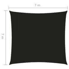 Greatstore Stínící plachta oxfordská látka čtvercová 7 x 7 m černá