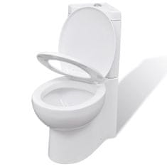 shumee Bílá keramická kulatá toaleta WC