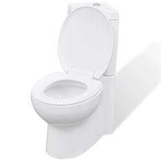shumee Bílá keramická kulatá toaleta WC