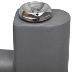 Petromila Šedý žebříkový radiátor na ručníky rovný ústřední topení 480 x 480 mm