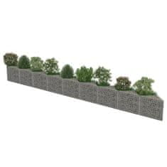 Greatstore Gabionová zeď z pozinkované oceli 630 x 30 x 50 cm