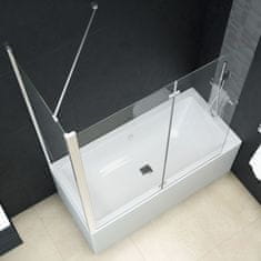 Vidaxl Skládací sprchový kout čirý ESG 120 x 68 x 130 cm