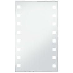 Greatstore Koupelnové nástěnné zrcadlo s LED osvětlením 60 x 100 cm