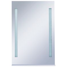 Greatstore Koupelnové nástěnné zrcadlo s LED světlem a policí 60 x 80 cm