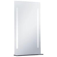 Greatstore Koupelnové nástěnné zrcadlo s LED světlem a policí 60 x 100 cm
