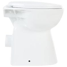 Vidaxl Vysoké WC bez okraje měkké zavírání o 7 cm vyšší keramika bílé