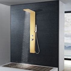 Greatstore Panelový sprchový systém nerezová ocel 201 zlatá