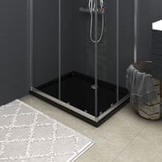 shumee Obdélníková sprchová vanička ABS černá 80 x 100 cm