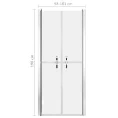Greatstore Sprchové dveře matné ESG 101 x 190 cm