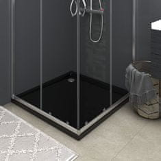 shumee Čtvercová sprchová vanička ABS černá 80 x 80 cm