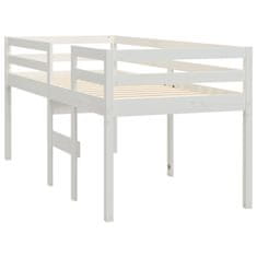 Greatstore Patrová postel bílá 75 x 190 cm masivní borové dřevo