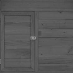 Greatstore Kurník šedý a bílý 152 x 96 x 110 cm masivní jedlové dřevo