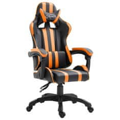 Greatstore Herní židle oranžová umělá kůže