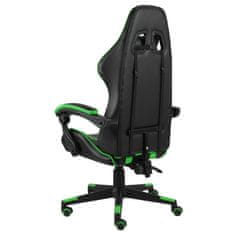 Greatstore Herní židle černo-zelená umělá kůže