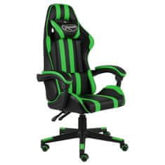 Greatstore Herní židle černo-zelená umělá kůže