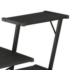 Vidaxl Psací stůl s poličkami černý 116 x 50 x 93 cm