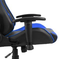 Greatstore Otočná herní židle modrá PVC