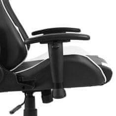 Greatstore Otočná herní židle bílá PVC