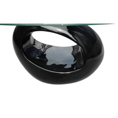 Vidaxl Konferenční stolek, černý okrouhlý