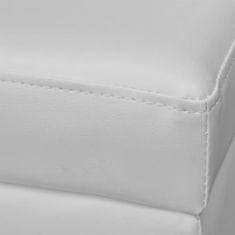 Greatstore Dlouhá lavice s úložným prostorem dřevěná bílá