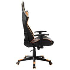 Greatstore Herní židle černá a oranžová umělá kůže
