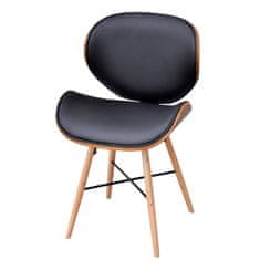 shumee Jídelní židle 2 ks ohýbané dřevo a umělá kůže
