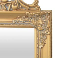Greatstore Volně stojící zrcadlo barokní styl 160x40 cm zlaté