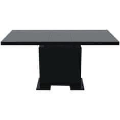 Vidaxl Rozkládací jídelní stůl s vysokým leskem černý