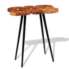 shumee Barový stůl ze špalku masivního akáciového dřeva 90x60x110cm