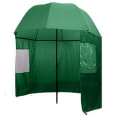 shumee VidaXL Rybářský deštník zelený 300x240 cm