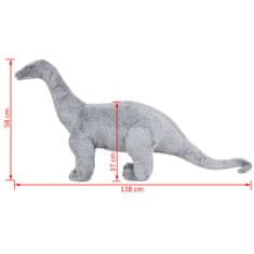 Greatstore Stojící plyšová hračka, dinosaurus brachiosaurus, šedý, XXL