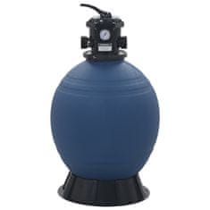 Greatstore Bazénová písková filtrace se 6polohovým ventilem modrá 560 mm