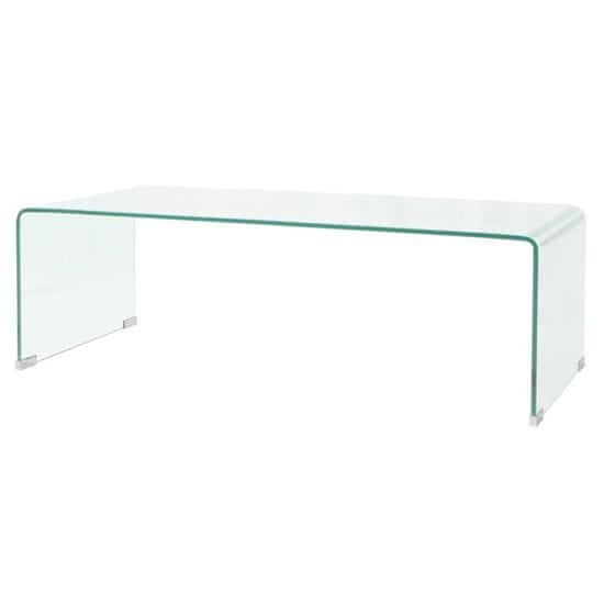 Greatstore Konferenční stolek tvrzené sklo 100x48x33 cm čiré