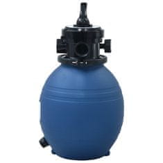 Greatstore Bazénová písková filtrace s 4polohovým ventilem modrá 300 mm