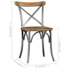 shumee Jídelní židle 2 ks masivní mangovníkové dřevo