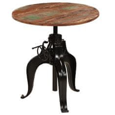 shumee Barový stůl z masivního recyklovaného dřeva 75 x (76–110) cm