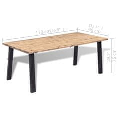 Vidaxl Jídelní stůl z masivního akáciového dřeva 170x90 cm