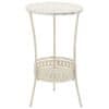 Bistro stolek ve vintage stylu kulatý kovový 40 x 70 cm bílý